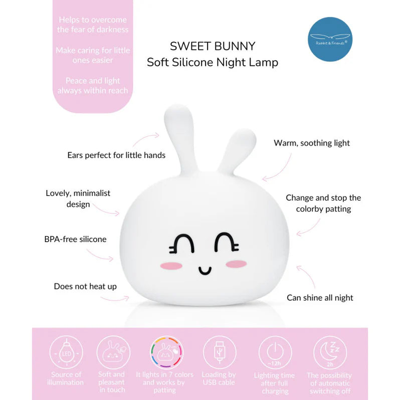 Rabbit & Friends - Konijn Siliconen nachtlamp