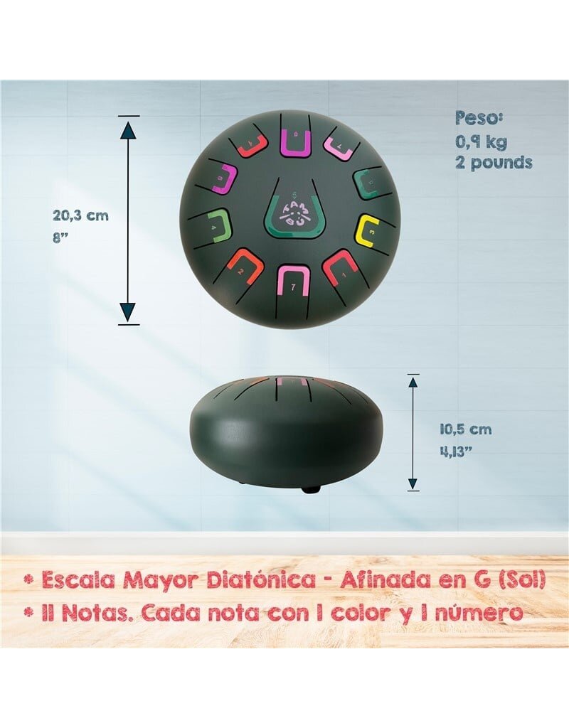 Tambu Tambú - Tongdrum mat groen Wild Jungle