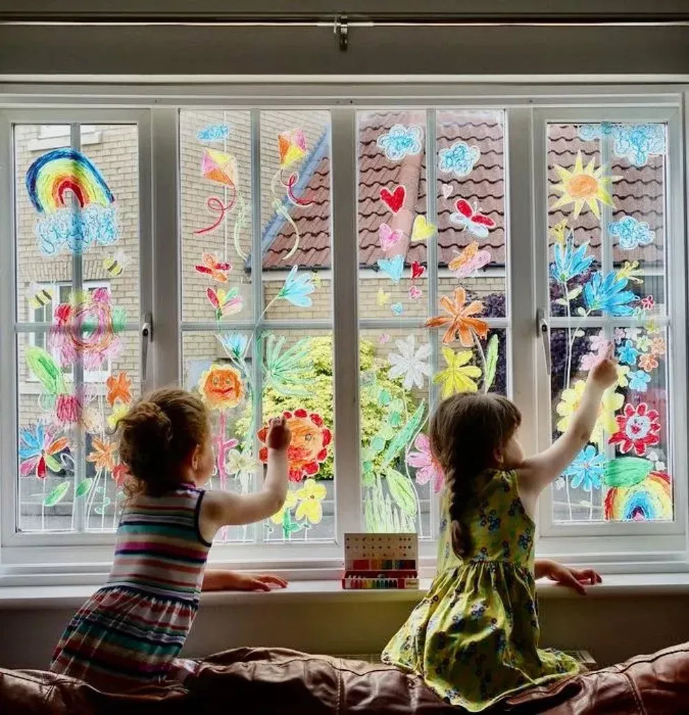 Kitpas - Uitwisbaar raamkrijt - Medium 6 stuks Face