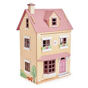 Tender Leaf Toys - Houten poppenhuis gemeubileerd - Foxtail villa roze