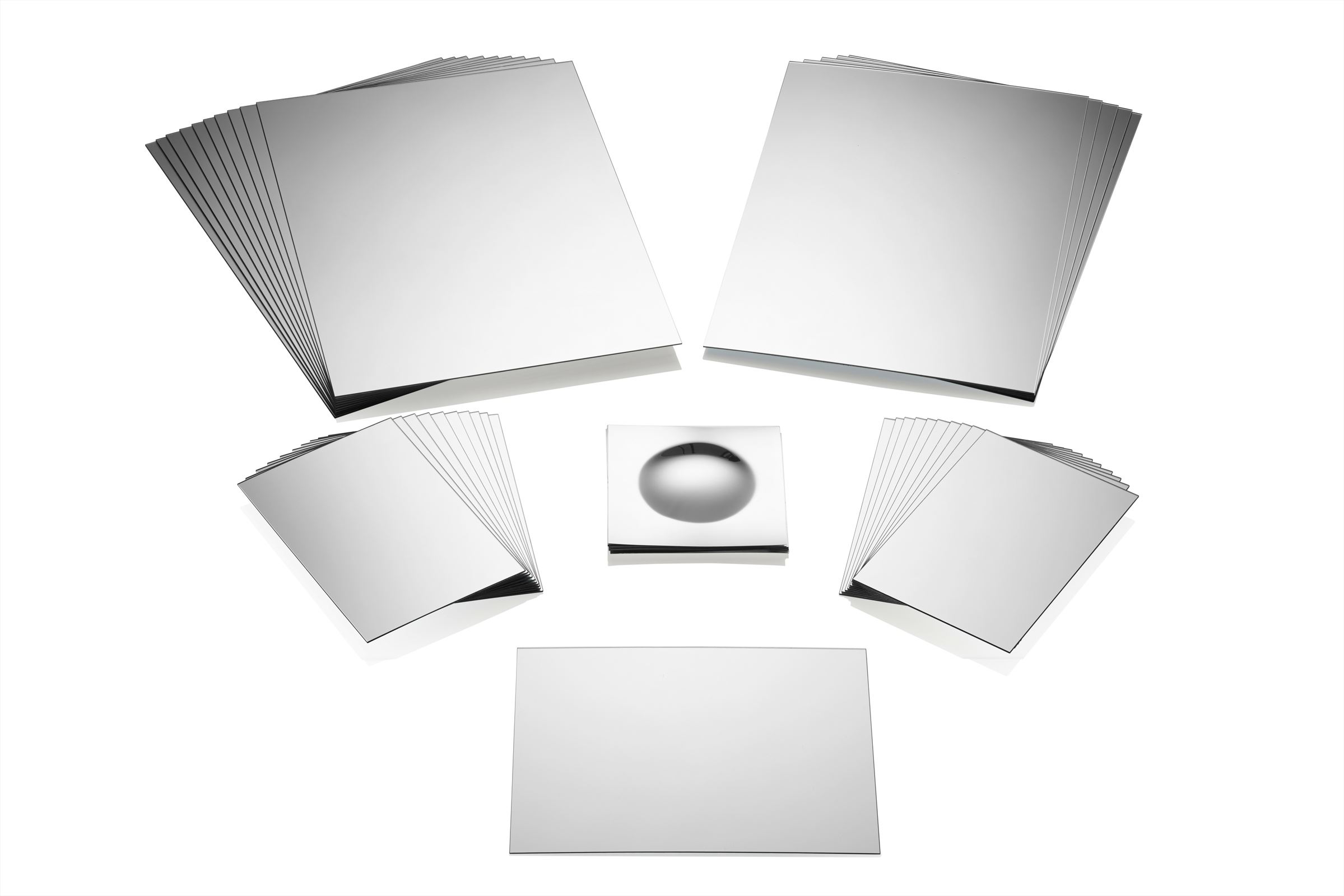 TickiT - Dubbelzijdige Kunststof Spiegels 300 × 200 mm (5 stuks)
