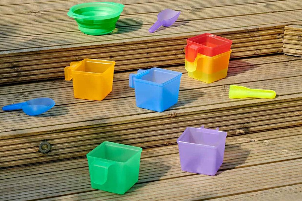 TickiT doorschijnende gekleurde ontdekkingspotjes 6 stuks