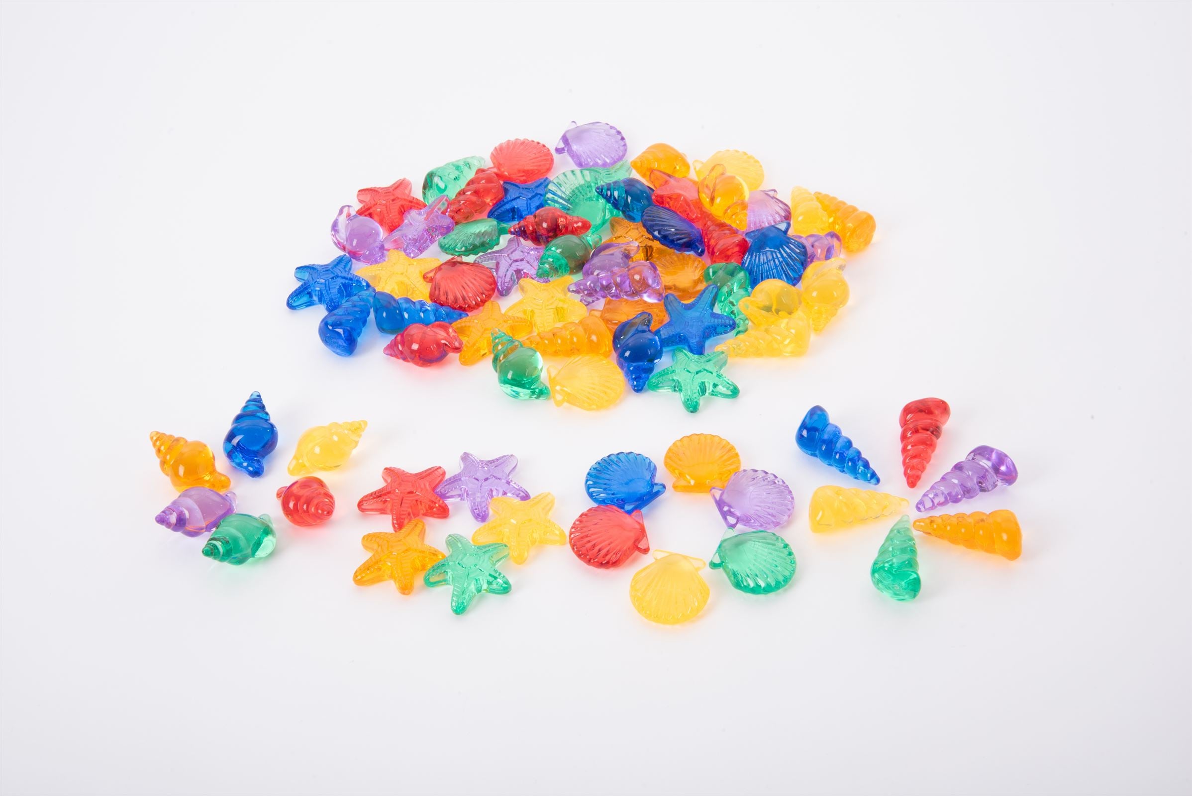 TickiT - Doorschijnende Gekleurde Schelpen