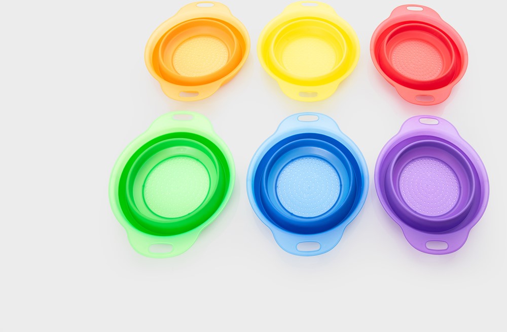 TickiT doorschijnende gekleurde stapelbare zeefjes 6 stuks