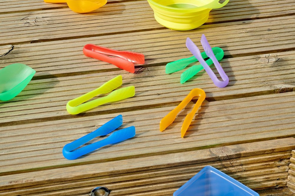 TickiT doorschijnende gekleurde tangen 6 stuks