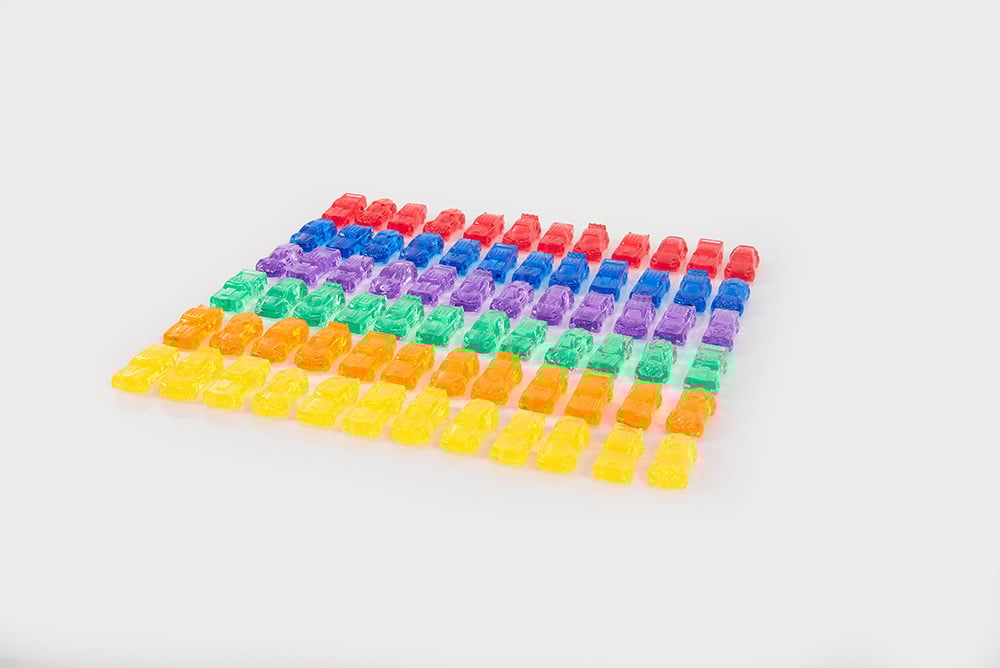 TickiT - Doorschijnende Kleurrijke Auto's