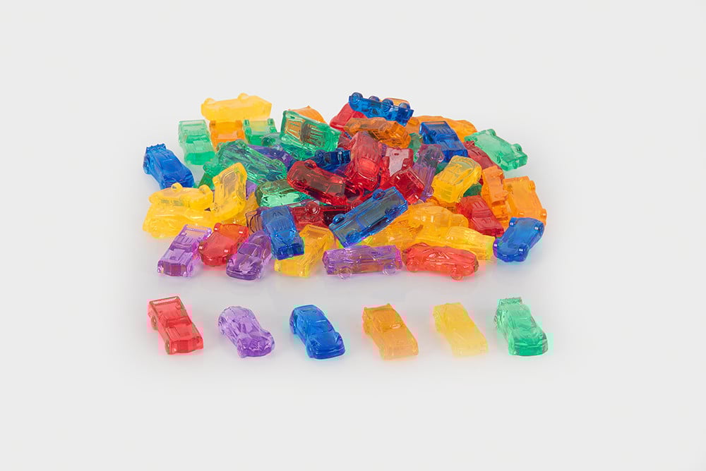 TickiT - Doorschijnende Kleurrijke Auto's