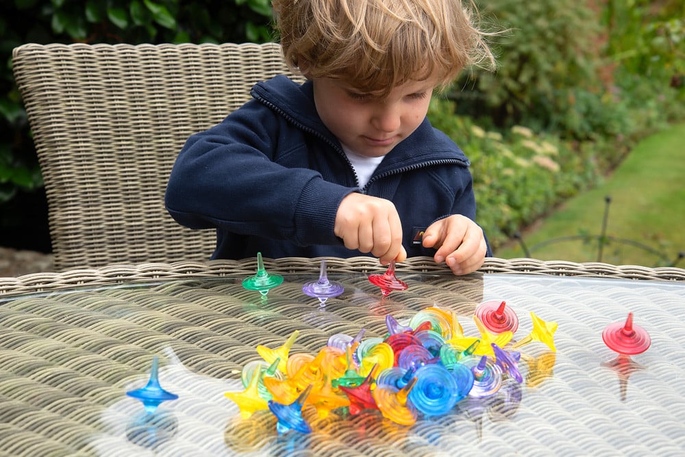 TickiT - Doorschijnende Kleurrijke Tollen