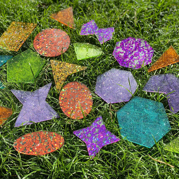 TickiT - Doorschijnende Regenboog Glittervormen