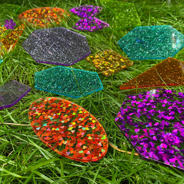 TickiT - Doorschijnende Regenboog Glittervormen