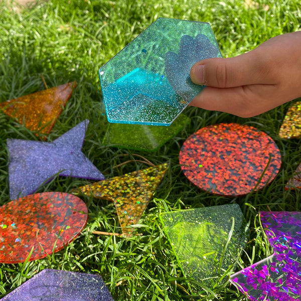 TickiT - Doorschijnende Regenboog Glittervormen