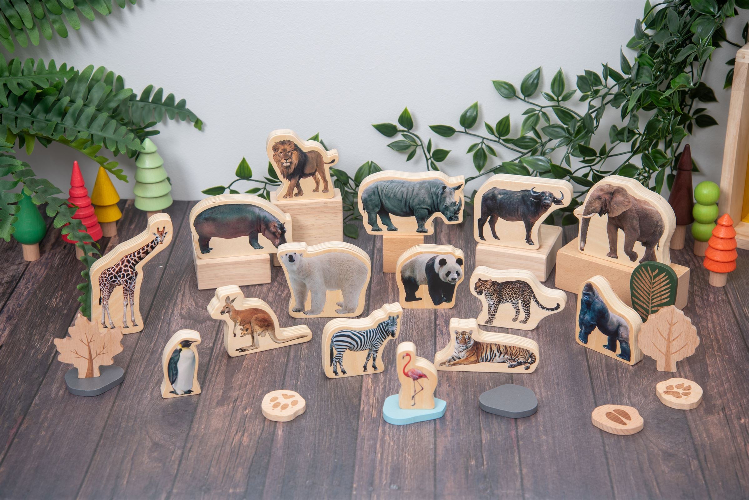 TickiT - Houten Blokken met Wilde Dieren