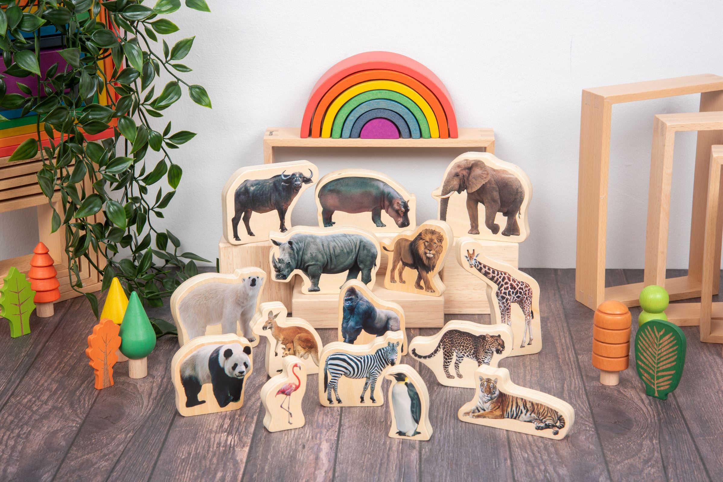 TickiT - Houten Blokken met Wilde Dieren