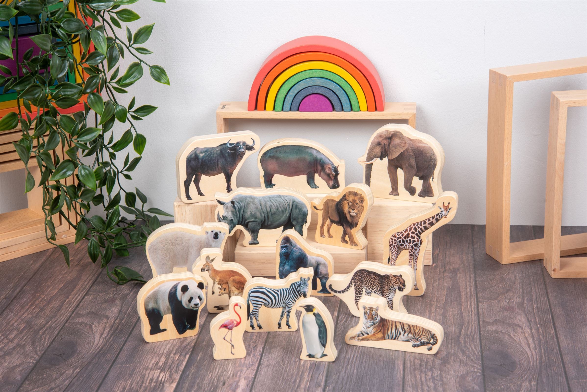 TickiT - Houten Blokken met Wilde Dieren