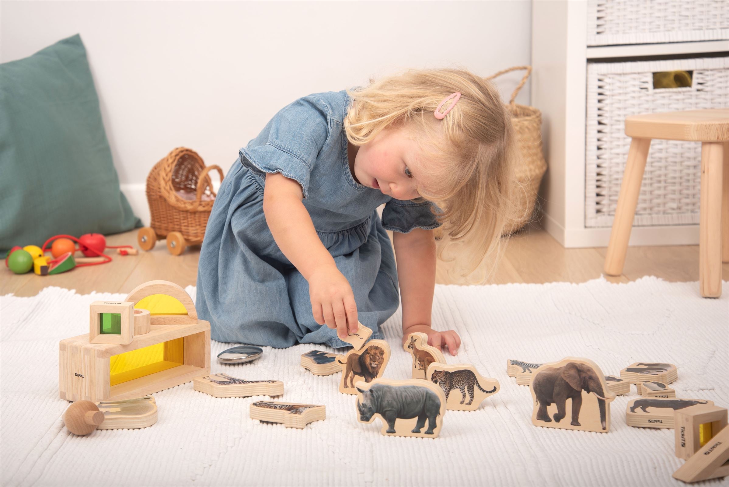 TickiT - Houten Blokken met Wilde Dieren