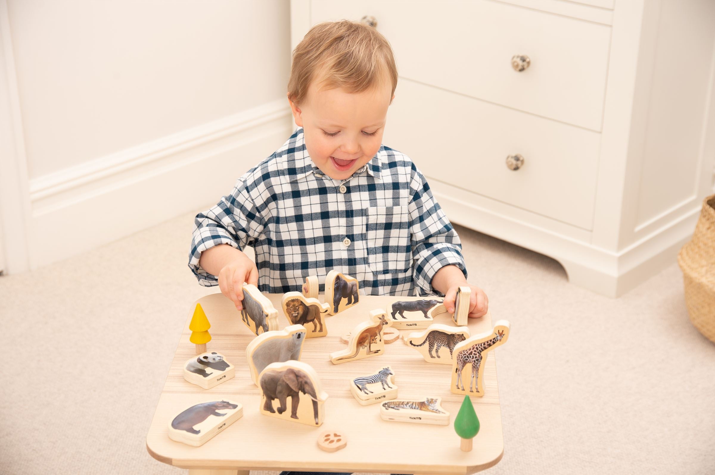 TickiT - Houten Blokken met Wilde Dieren