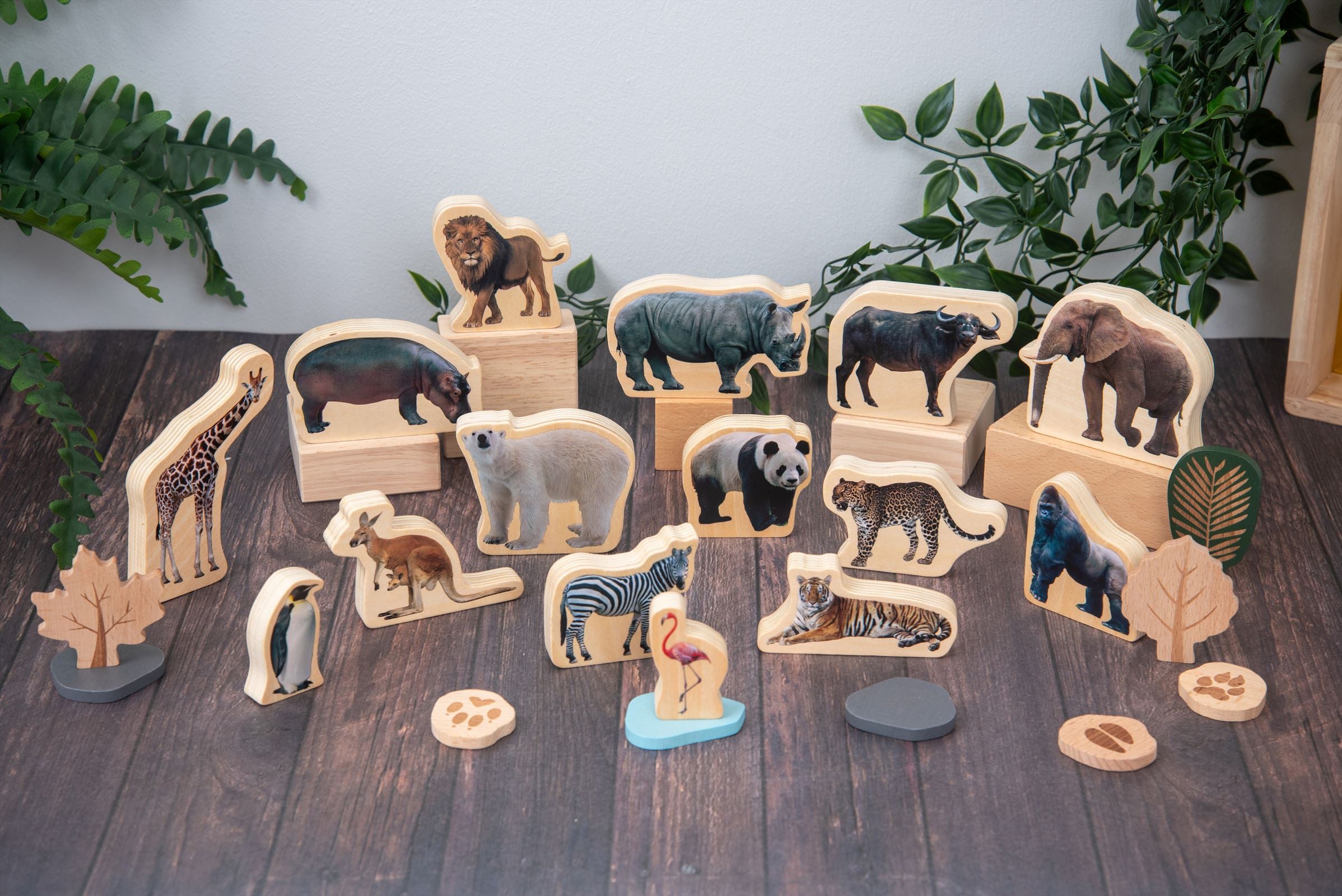 TickiT - Houten Blokken met Wilde Dieren
