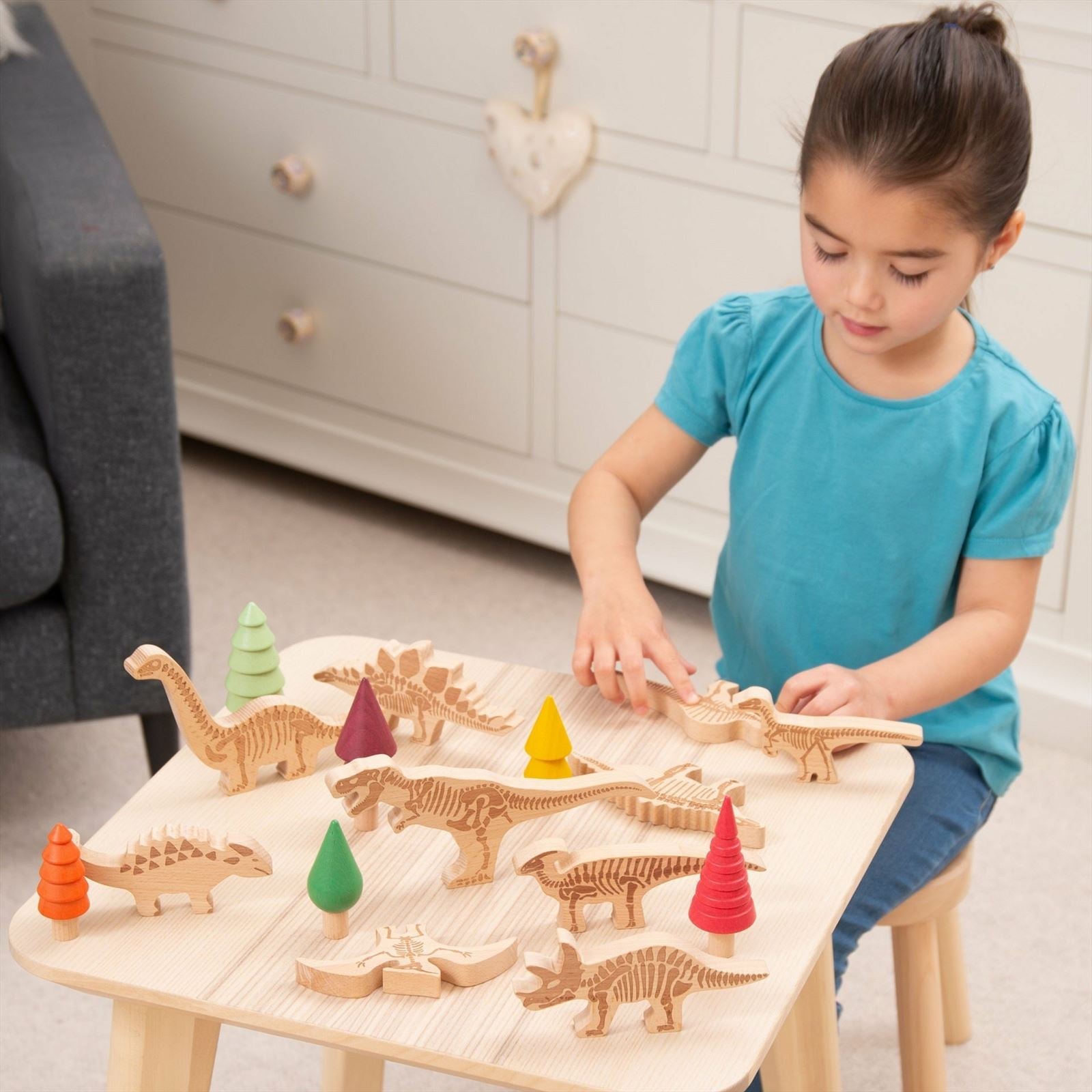 TickiT - Houten Dinosaurusblokken
