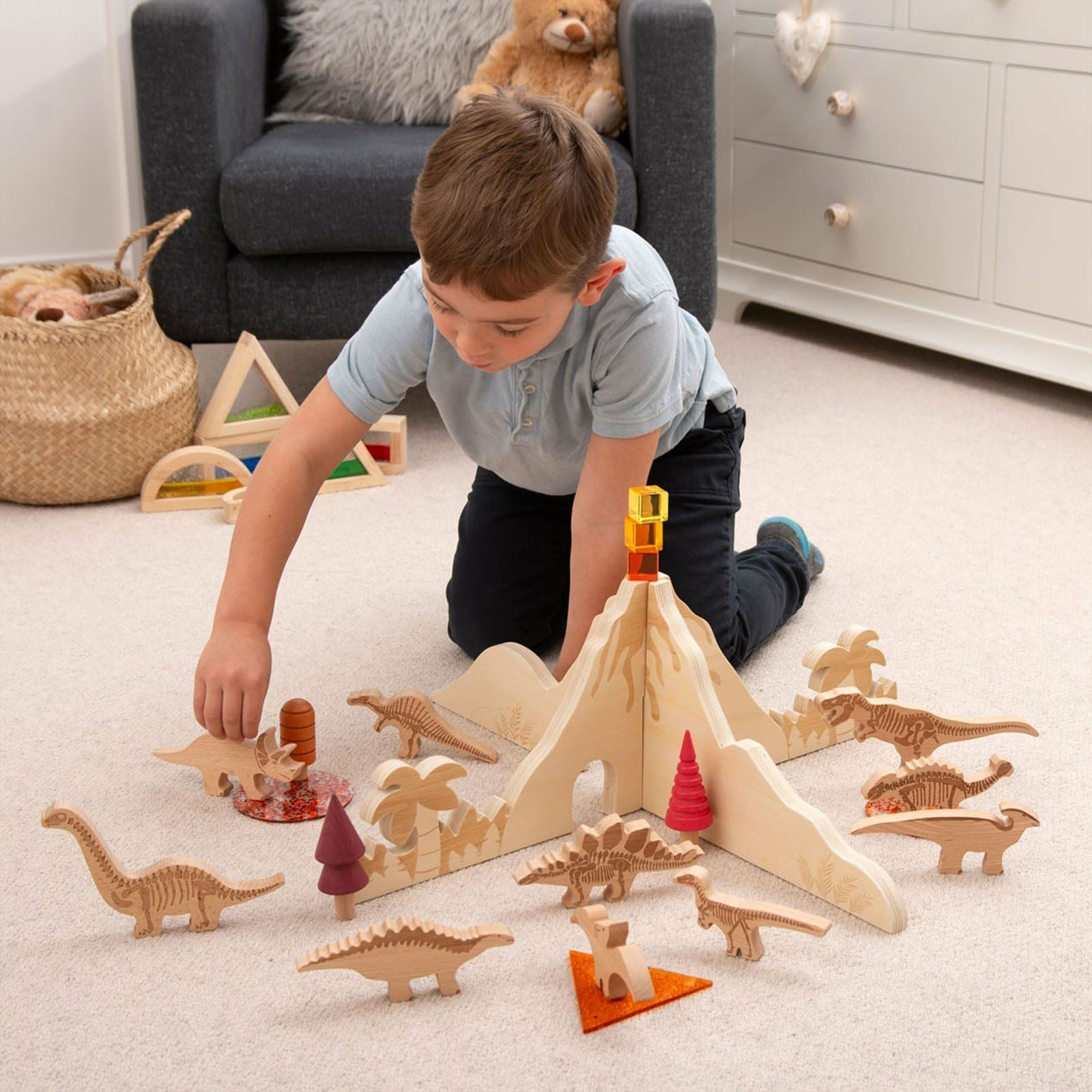 TickiT - Houten Dinosaurusblokken