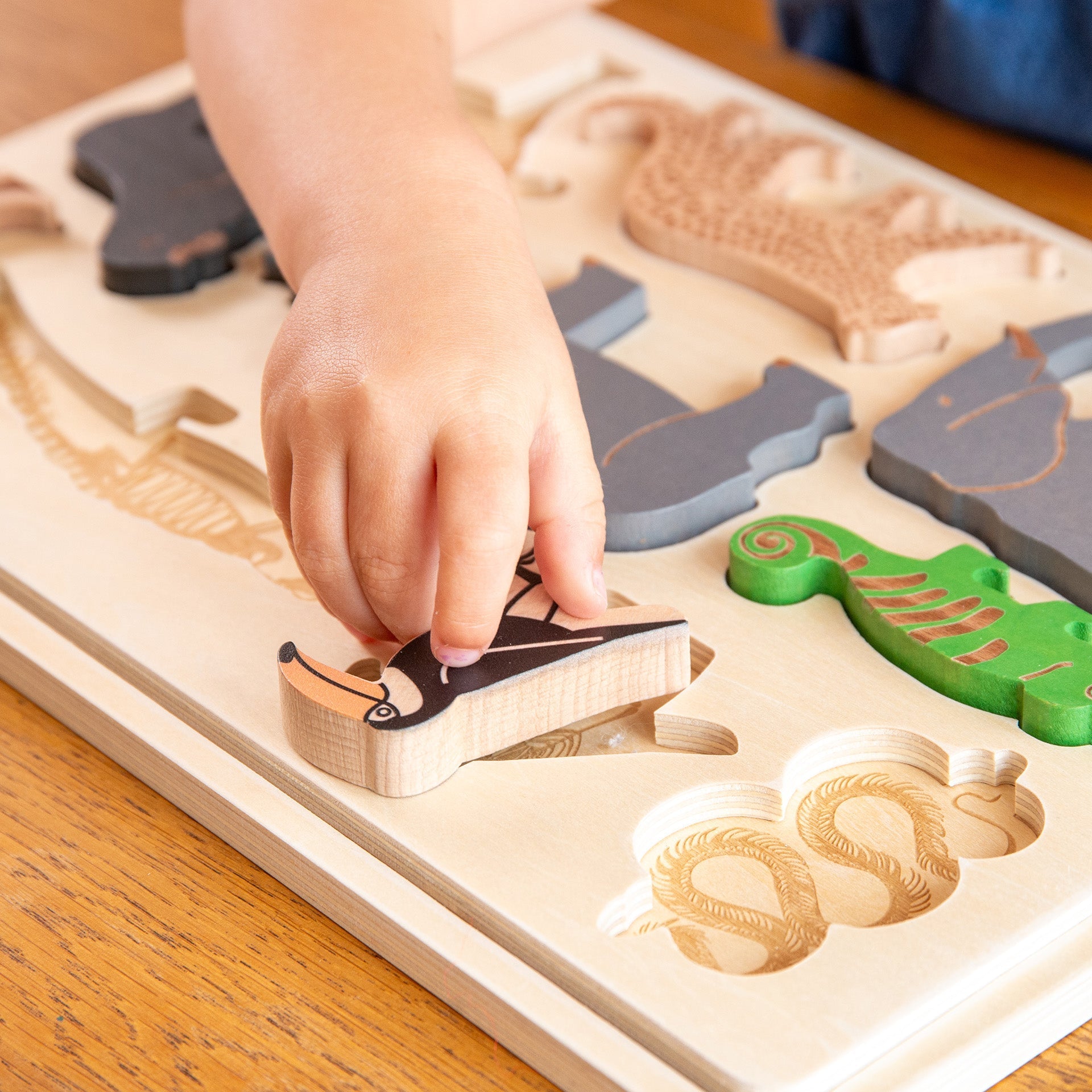 TickiT - Houten Safari Dierenpuzzel
