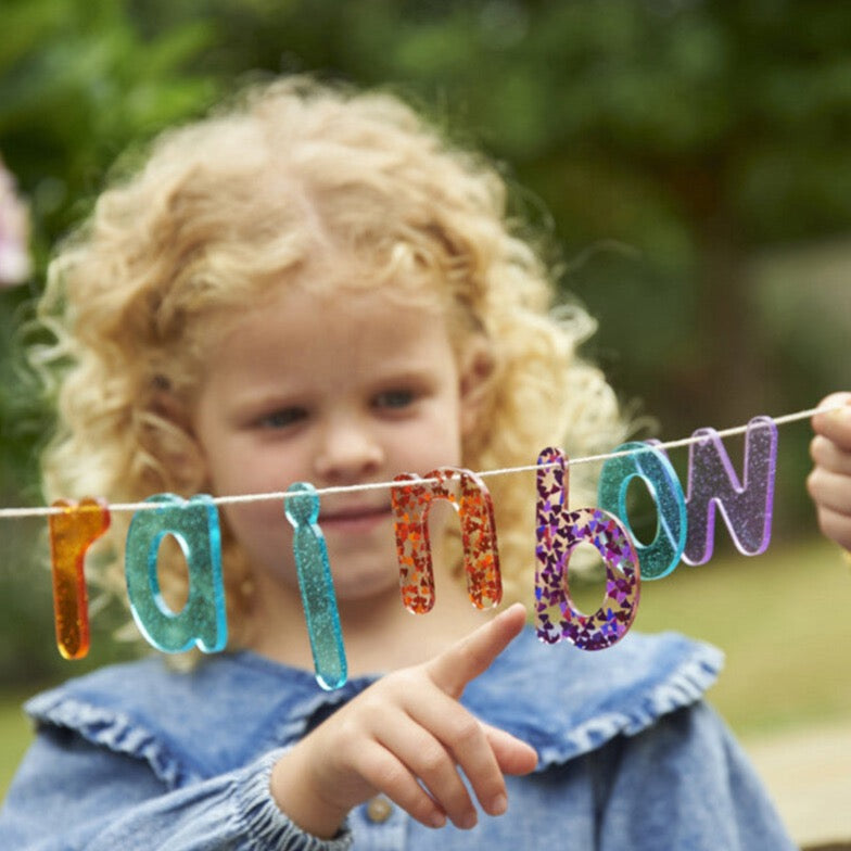 TickiT - Letters in regenboogkleuren en glitters - 26 stuks