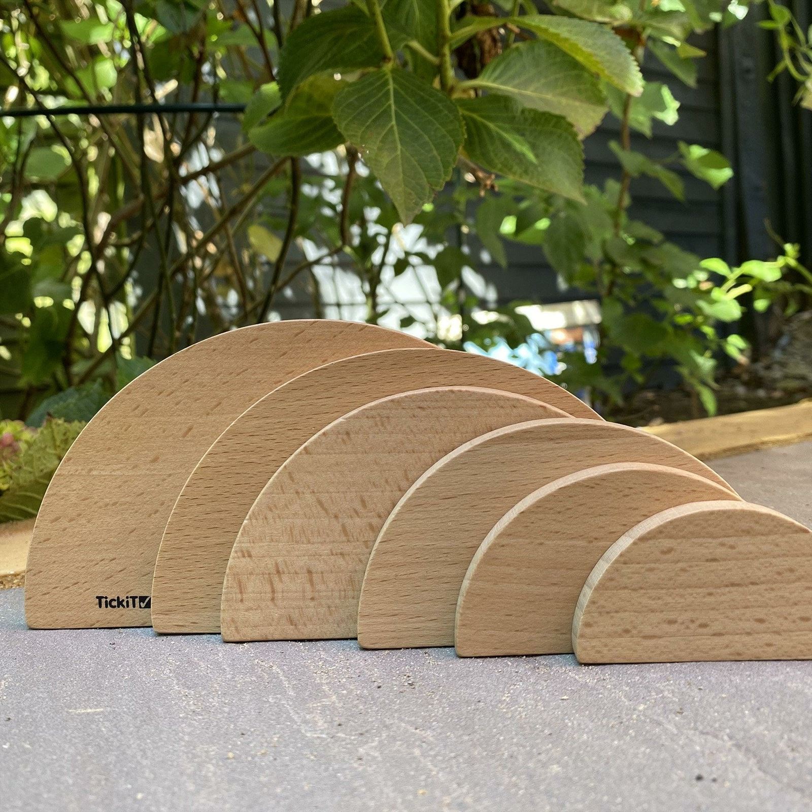 TickiT - Natuurlijke Houten Architect Boog Panelen