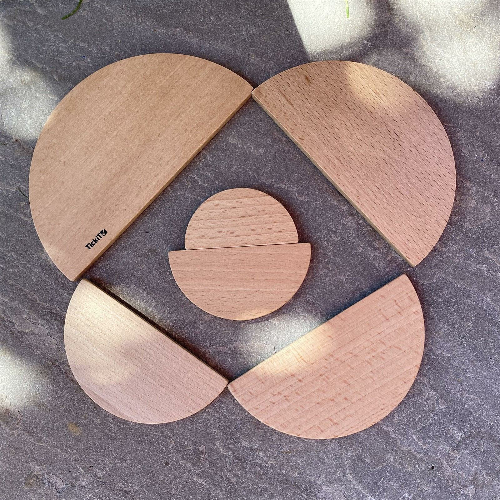 TickiT - Natuurlijke Houten Architect Boog Panelen