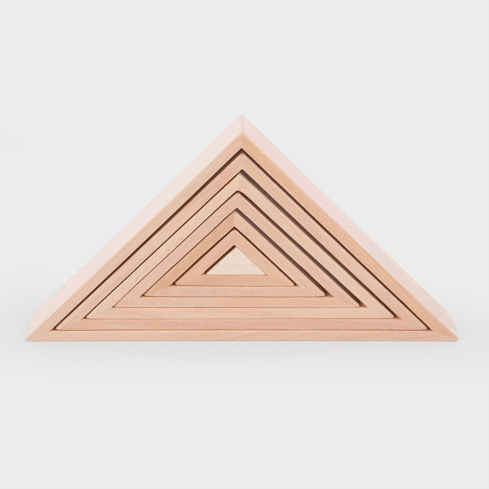TickiT - Houten Architect Driehoeken Naturel (7 stuks)