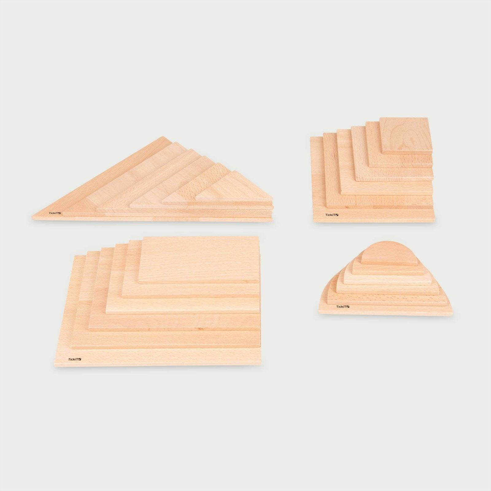 TickiT - Natuurlijke Houten Architectenpanelenset