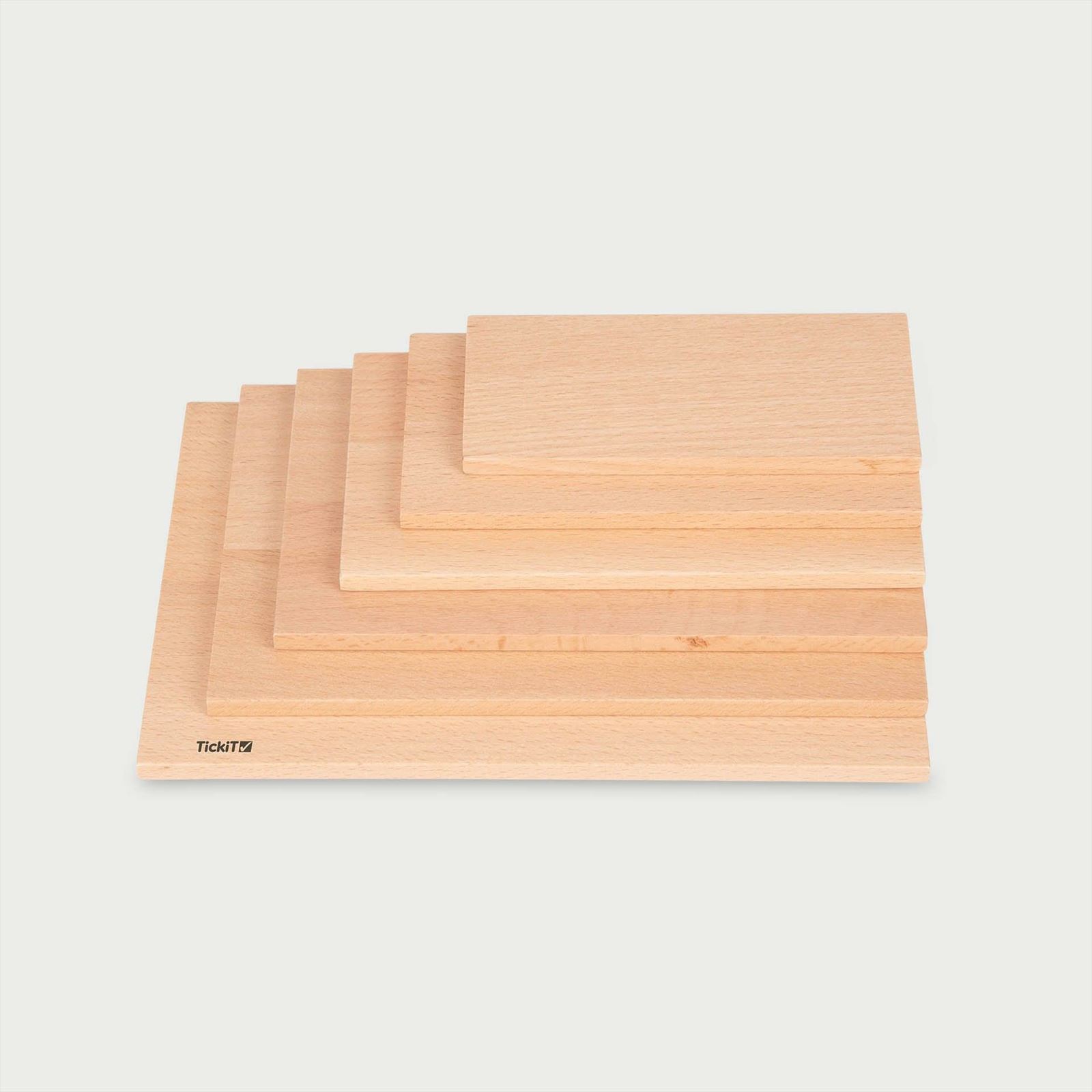 TickiT - Natuurlijke Houten Architect Rechthoekige Panelen