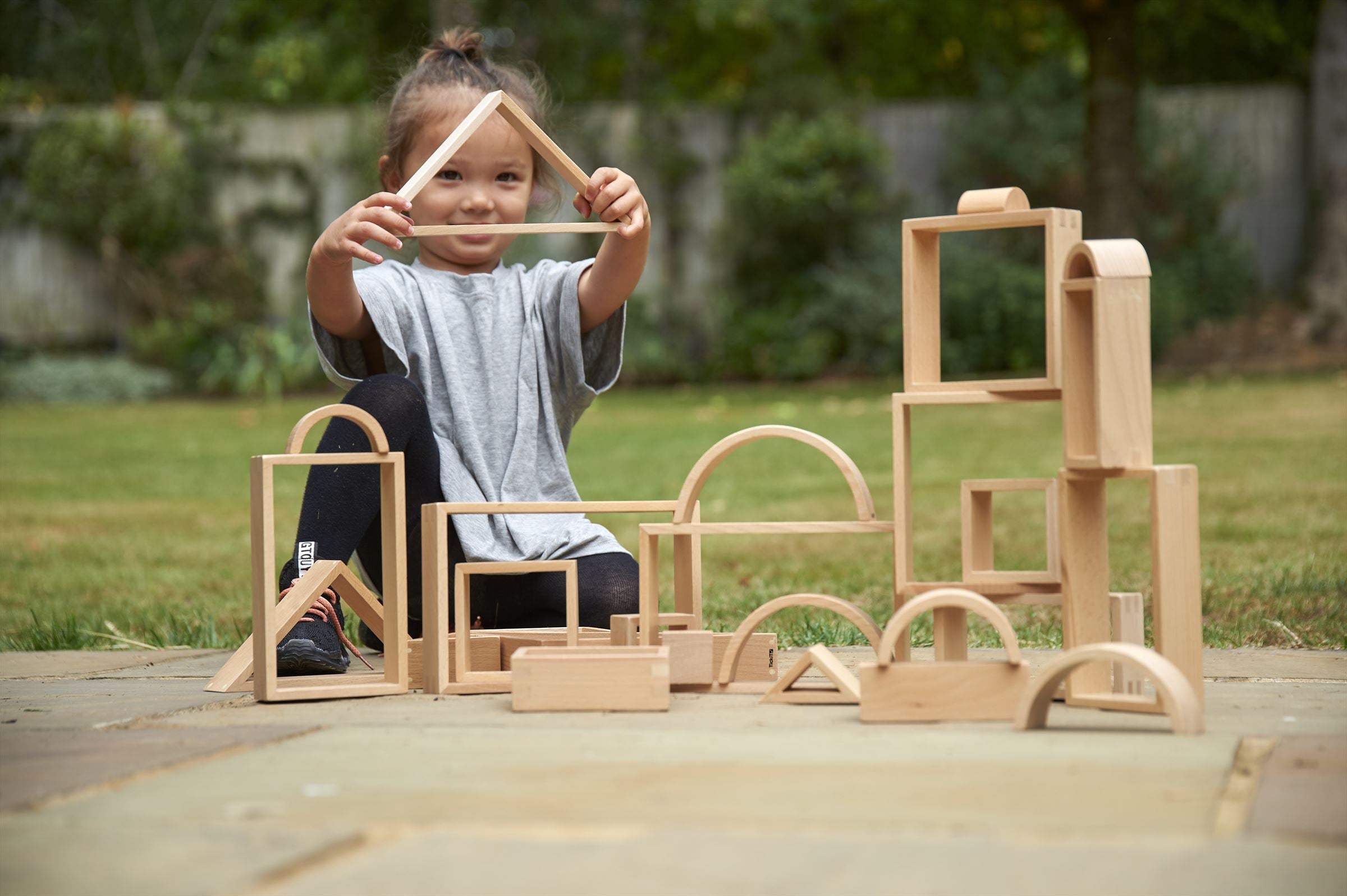 TickiT - Natuurlijke Houten Architectenset