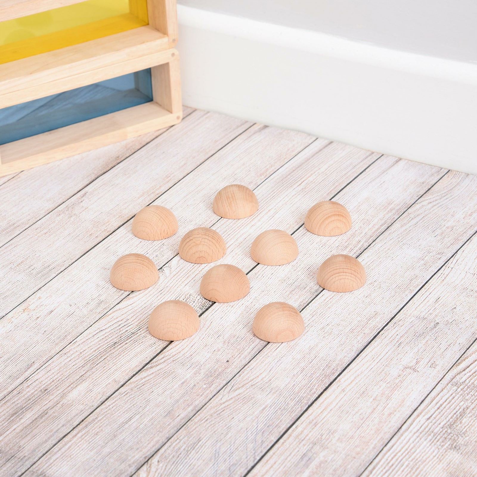 TickiT - Natuurlijke Houten Halve Bollen