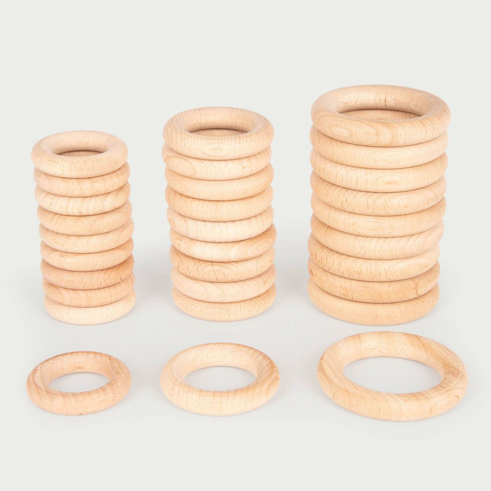TickiT - Natuurlijke Houten Ringen Medium