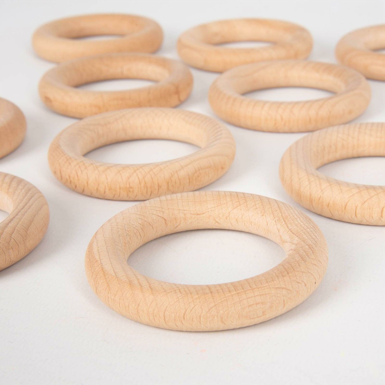 TickiT - Natuurlijke Houten Ringen Medium