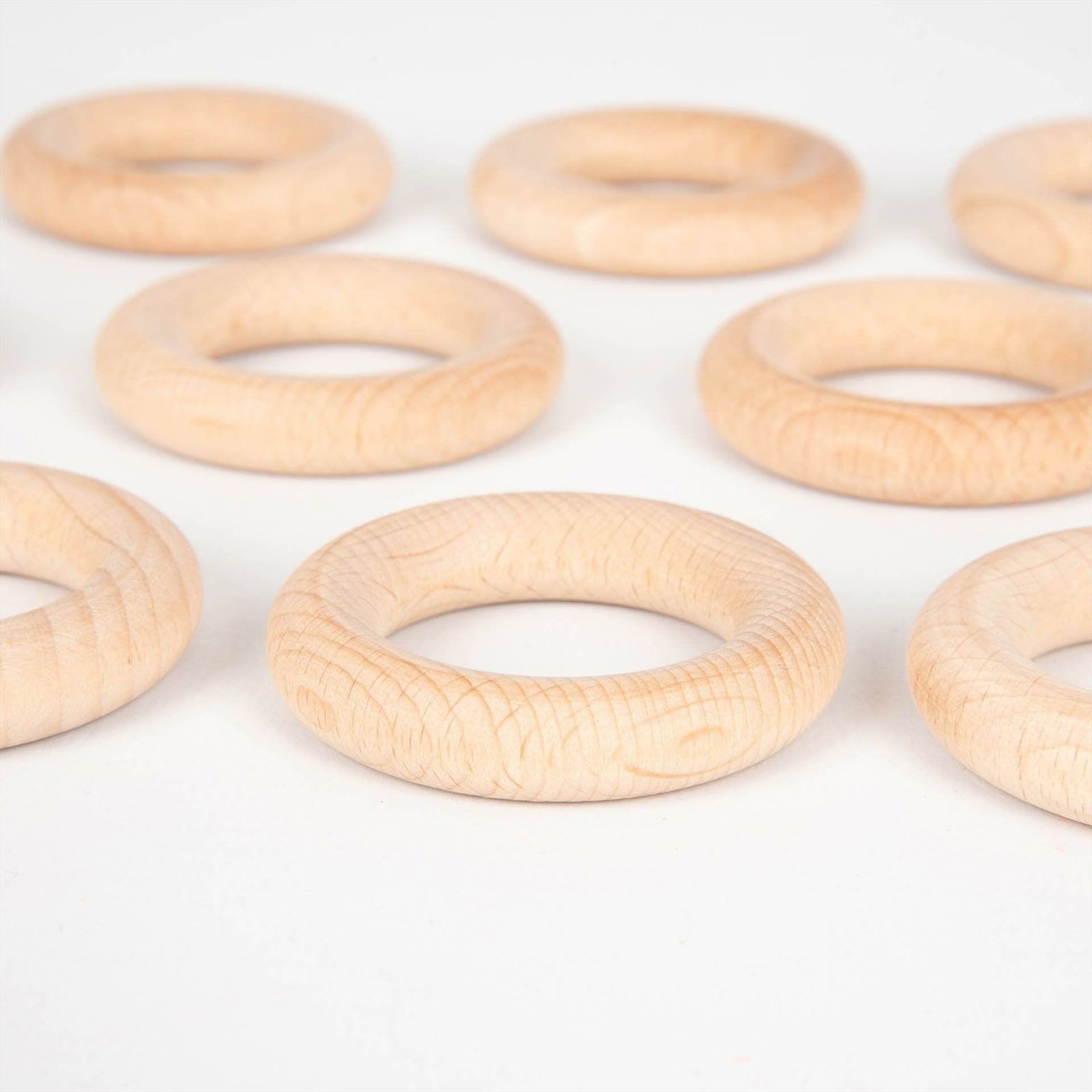 TickiT - Natuurlijke Houten Ringen Medium