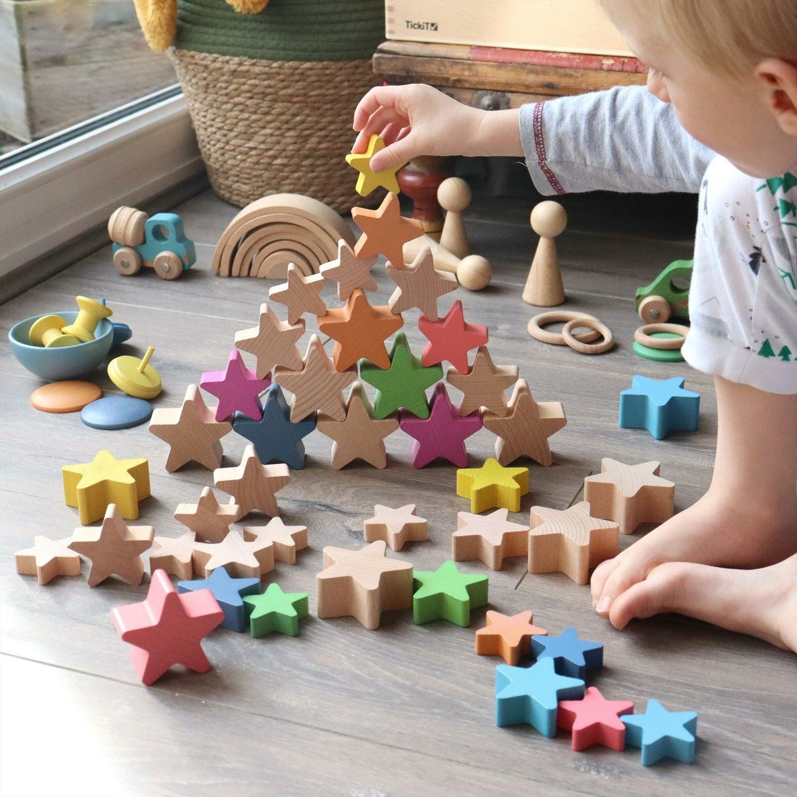 TickiT - Natuurlijke Houten Sterren