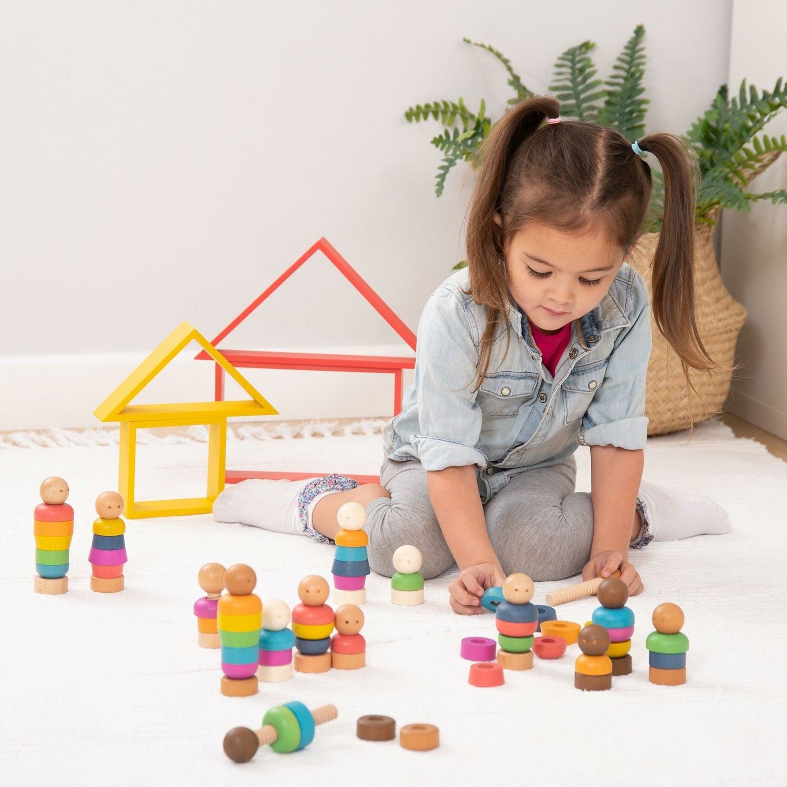 TickiT - Regenboog Houten Diversiteitsfiguren (15 stuks)