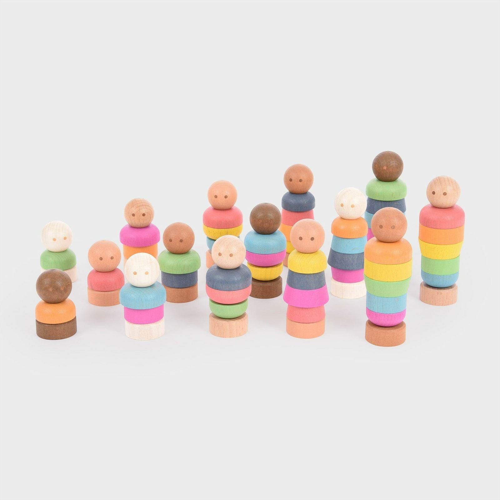 TickiT - Regenboog Houten Diversiteitsfiguren (15 stuks)