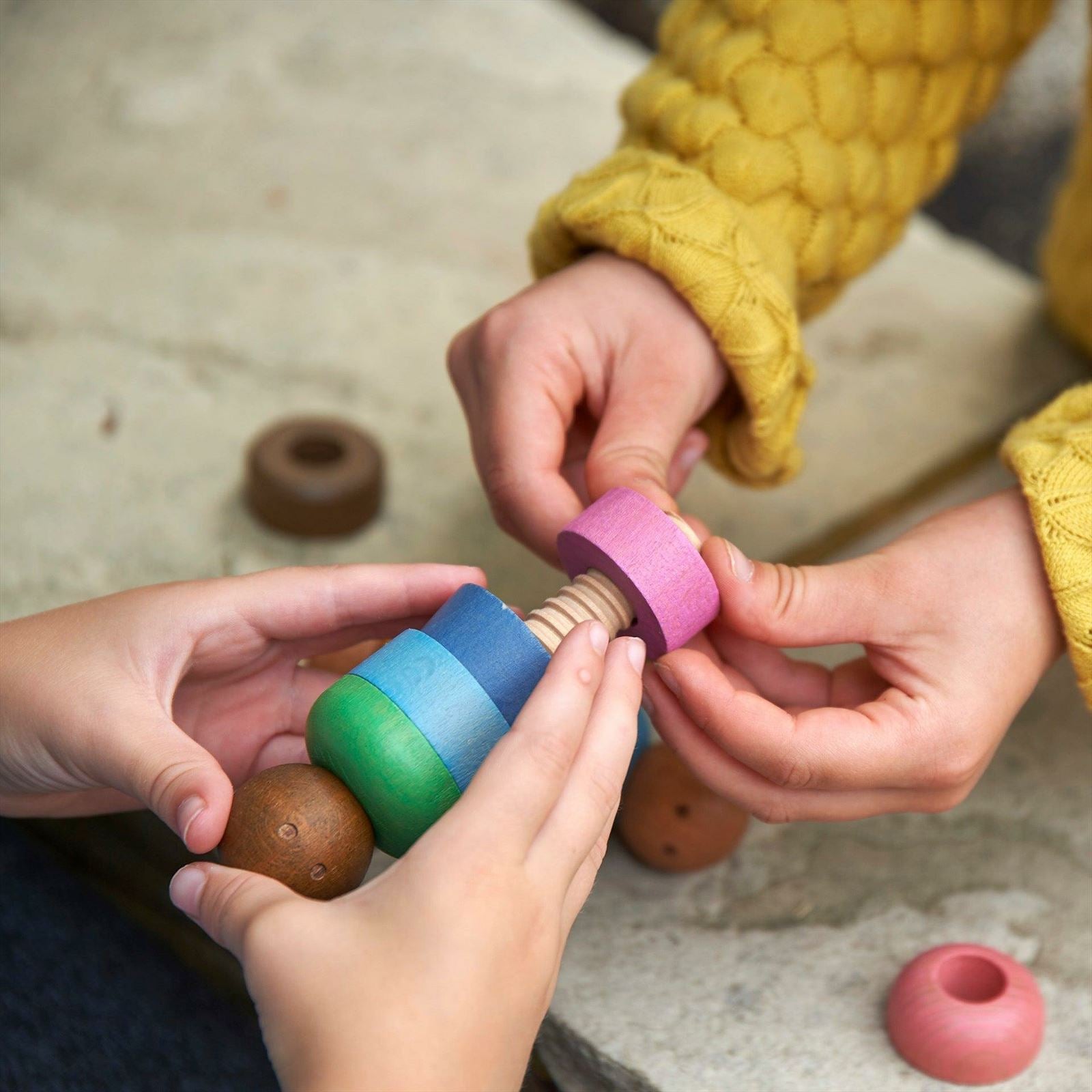 TickiT - Regenboog Houten Diversiteitsfiguren (15 stuks)