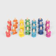 TickiT - Regenboog Houten Moeren & Bouten Stuks
