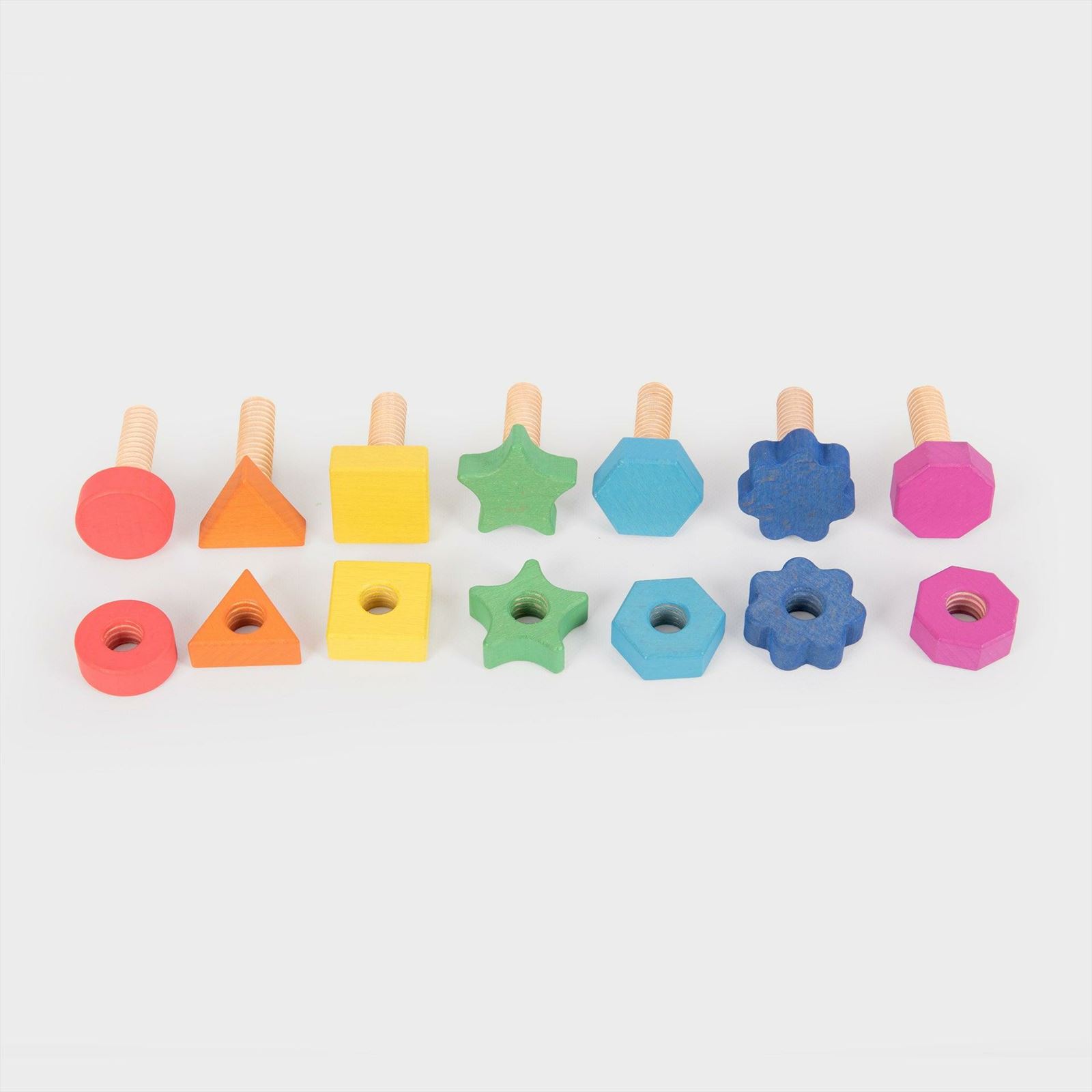 TickiT - Regenboog Houten Moeren & Bouten Stuks