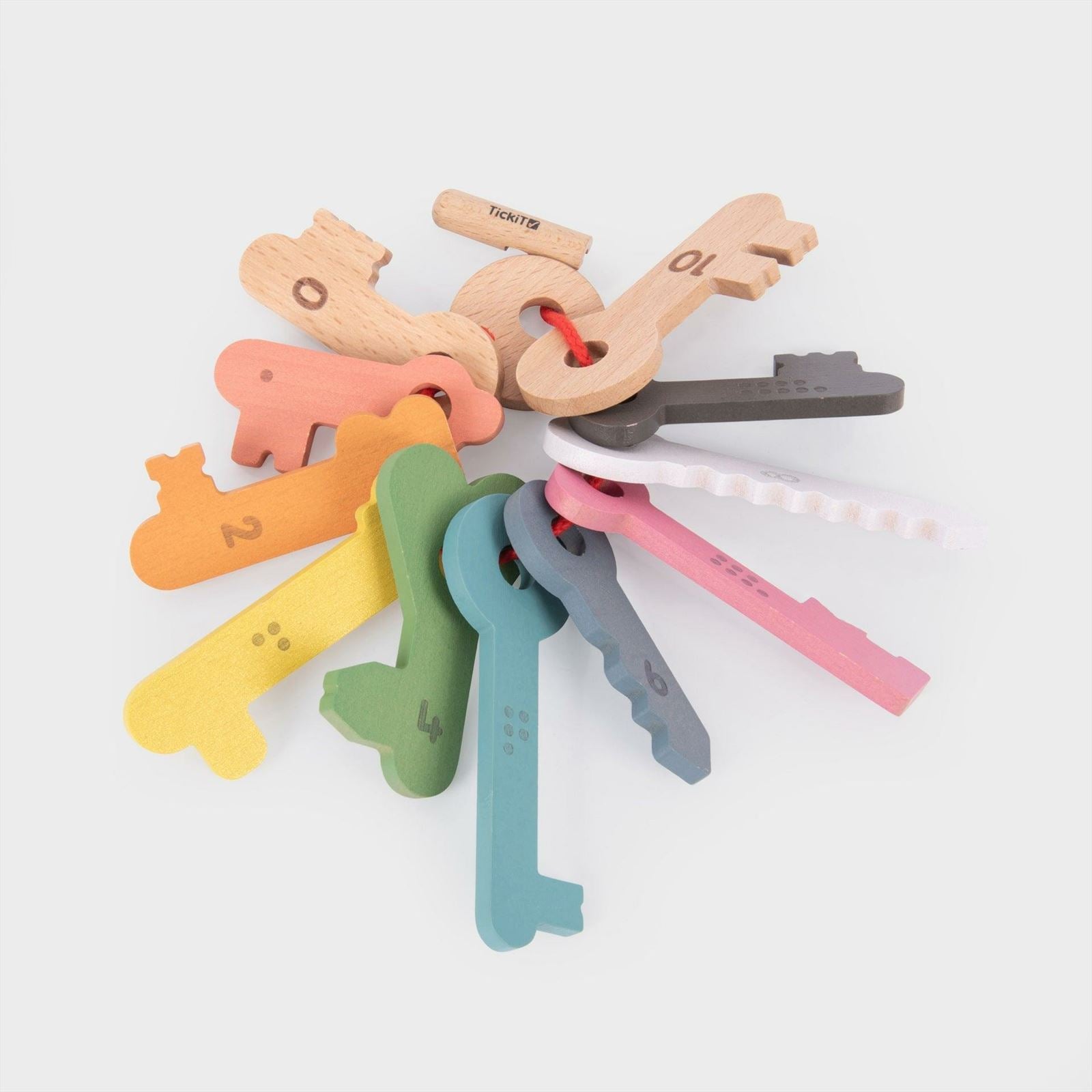 TickiT - Regenboog Houten Sleutels
