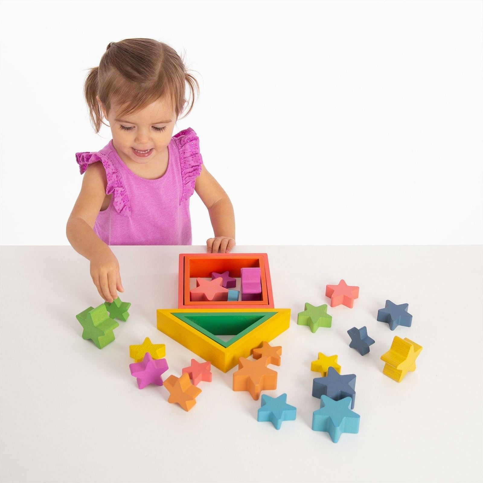 TickiT - Regenboog Houten Sterren