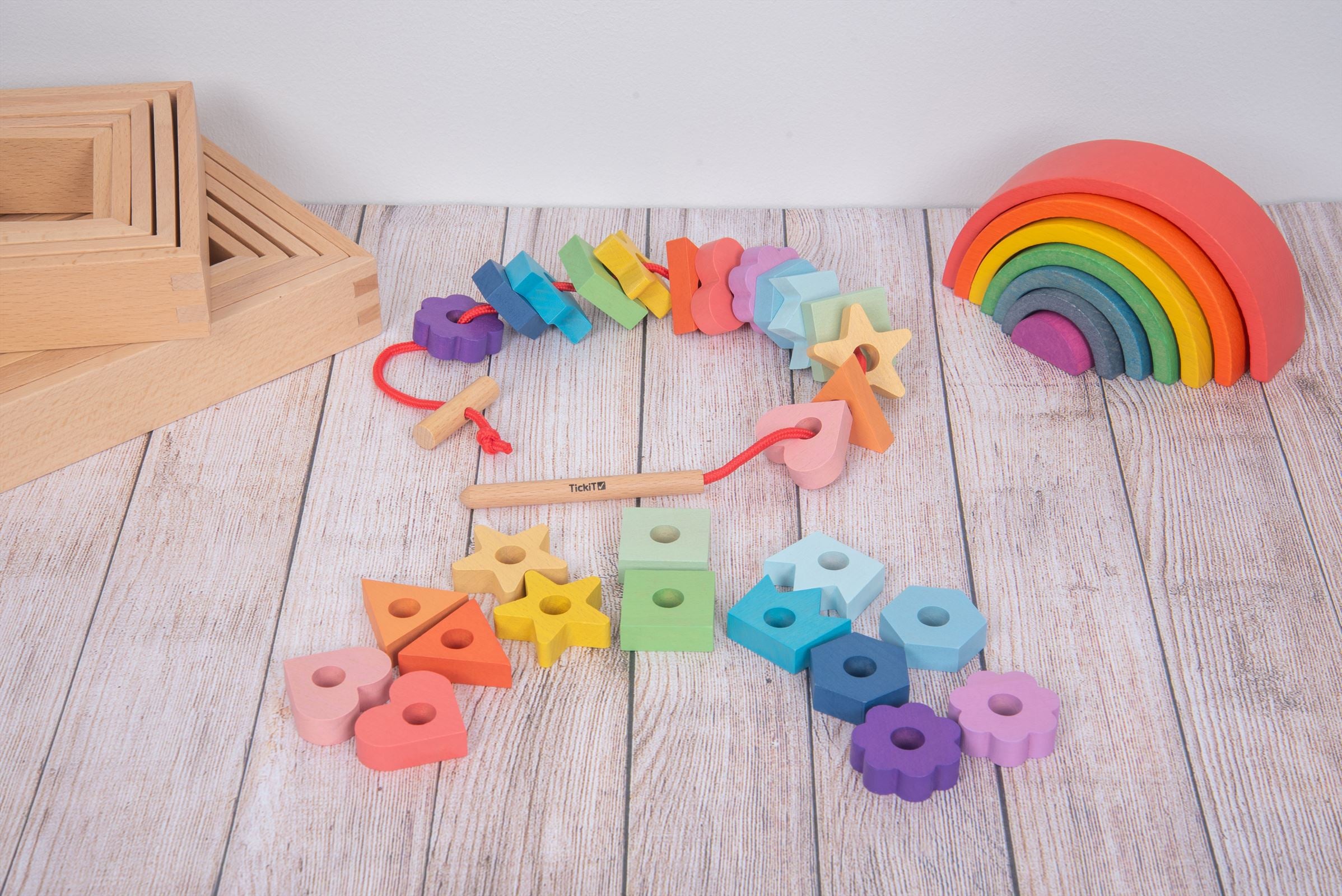 TickiT - Regenboog Houten Vetervormen