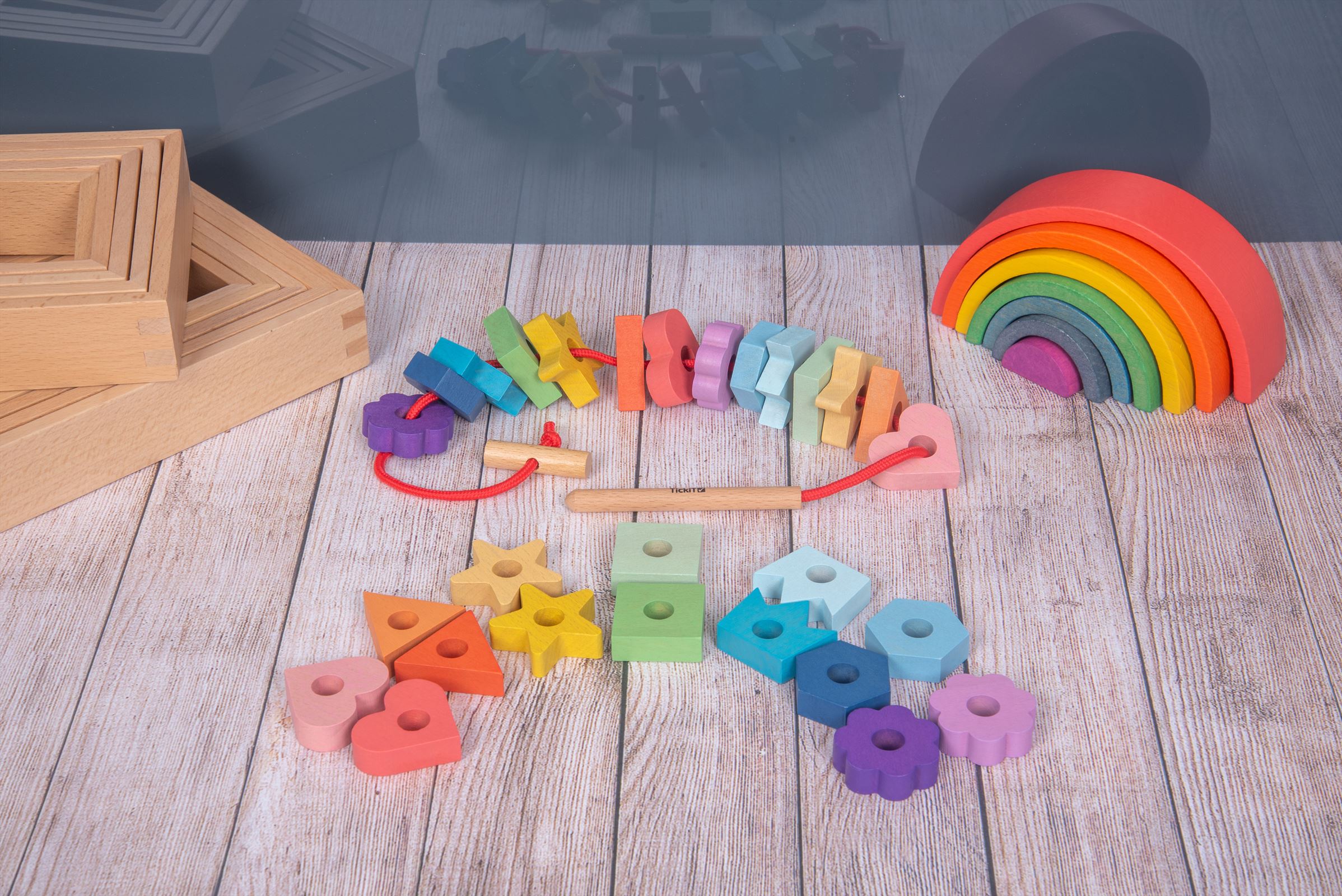 TickiT - Regenboog Houten Vetervormen