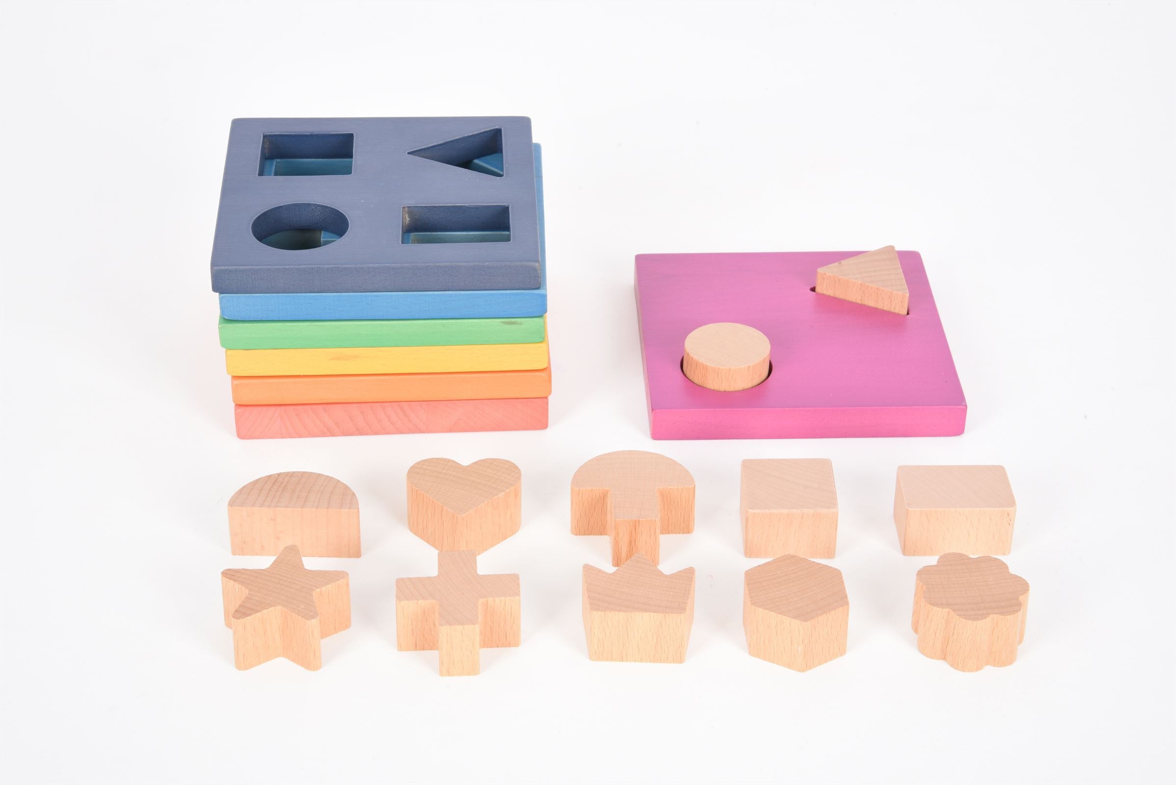 TickiT - Regenboog Houten Vormstapelaar