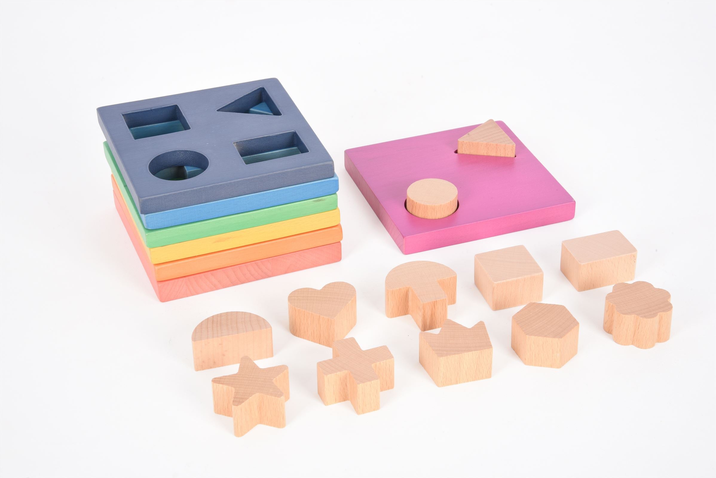 TickiT - Regenboog Houten Vormstapelaar