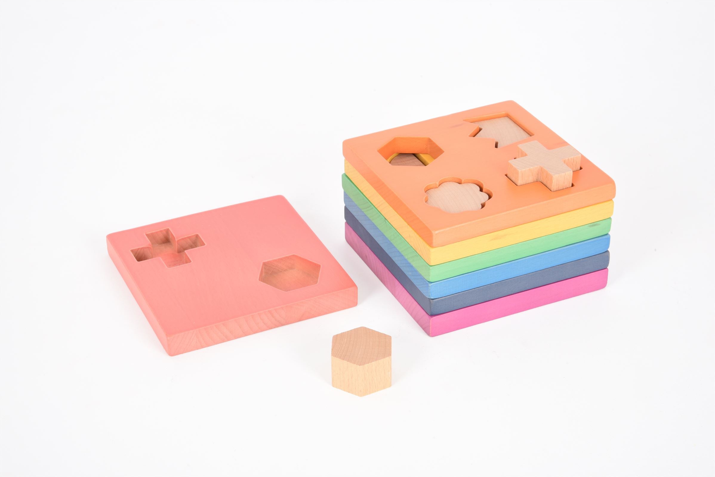 TickiT - Regenboog Houten Vormstapelaar
