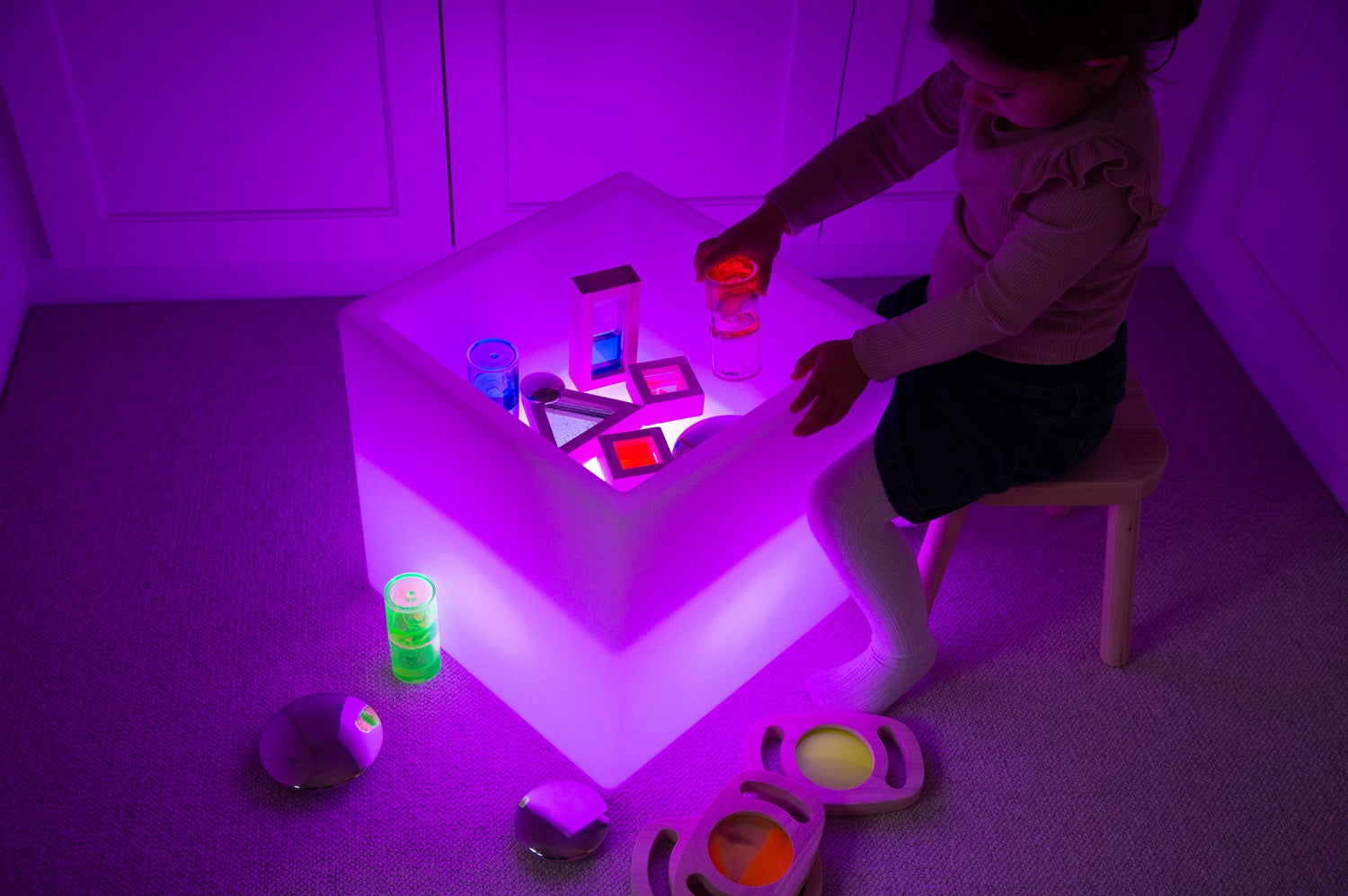 TickiT - Sensorische Kubus Watertafel met Sfeerverlichting