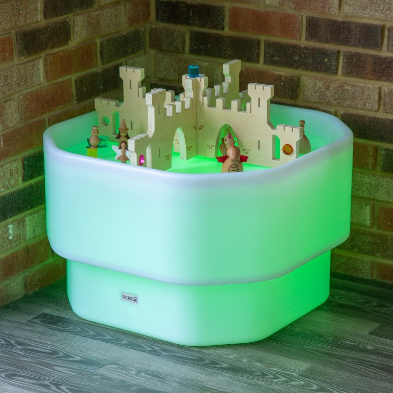 TickIT - Zand- en watertafel Tuff met verschillende kleuren licht